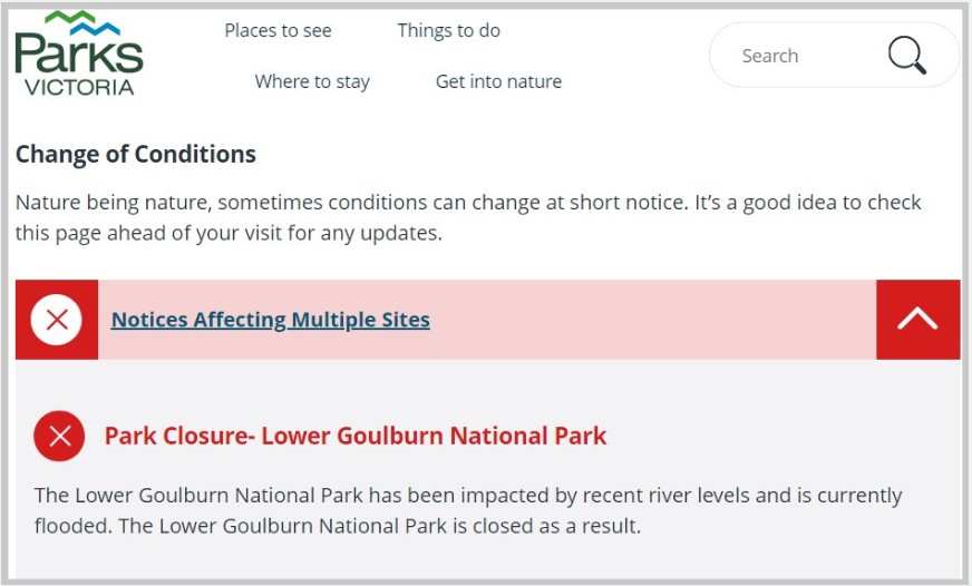 Yellowbelly Track – National Parks are closed